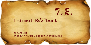 Trimmel Róbert névjegykártya