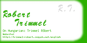 robert trimmel business card